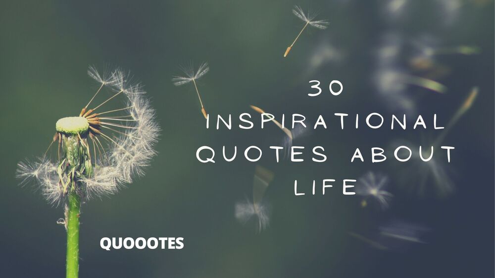30 inspirational quotes about life